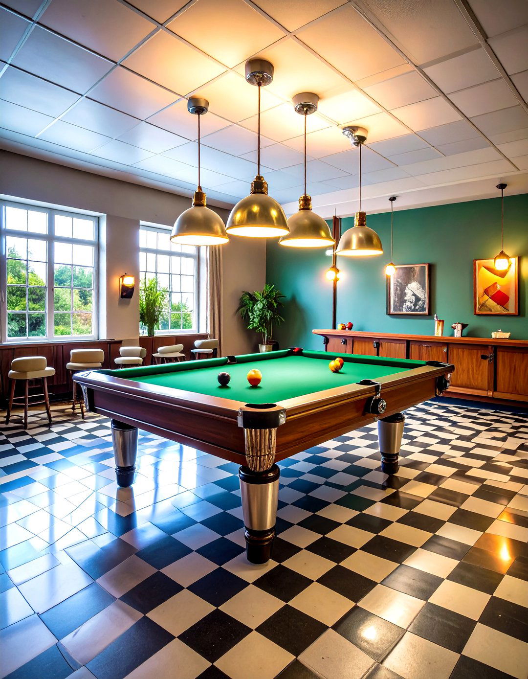 Vintage Retro Pool Table Room - 20 Pool Table Room Ideas
