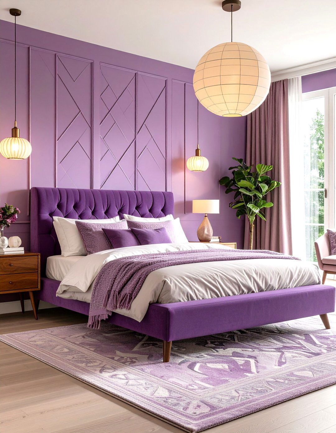 Vintage Retro Purple Bedroom Nostalgia - 20 Purple Bedroom Ideas
