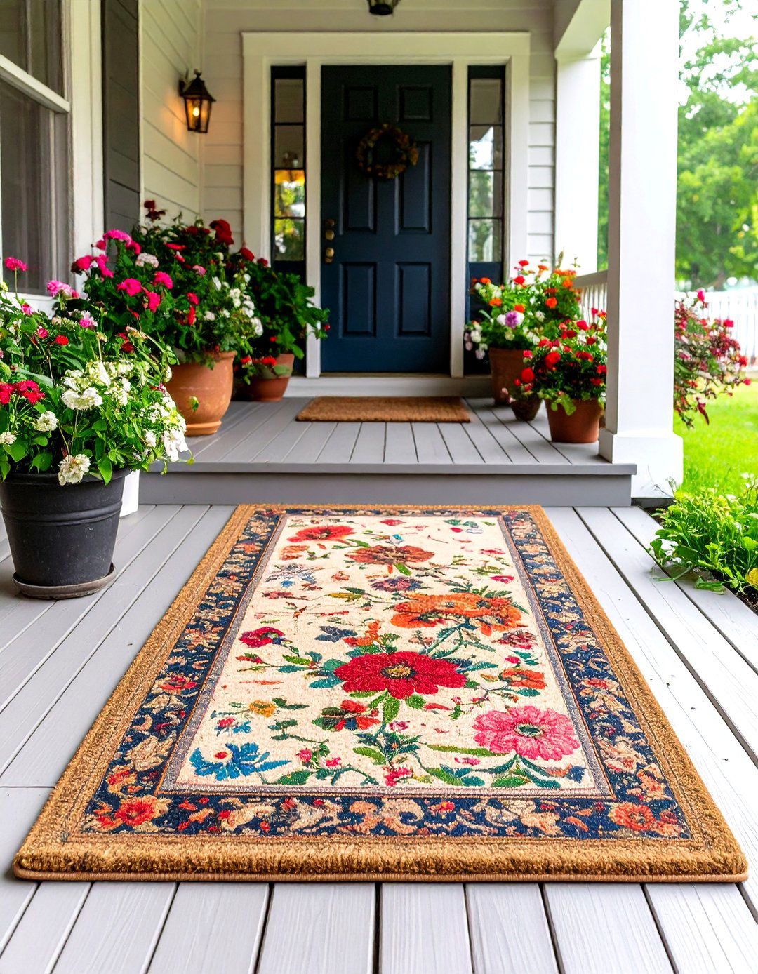 Vintage Style Rugs and Welcome Mats - 20 Southern Front Porch Ideas