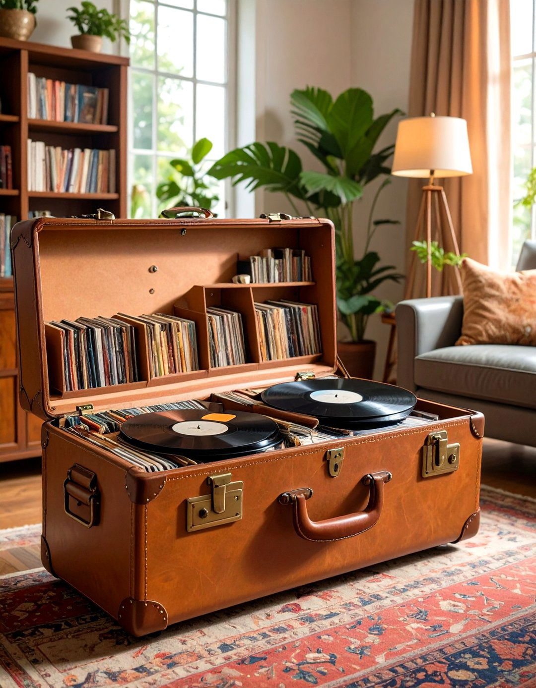 Vintage Suitcase Display - 20 Vinyl Record Storage Ideas