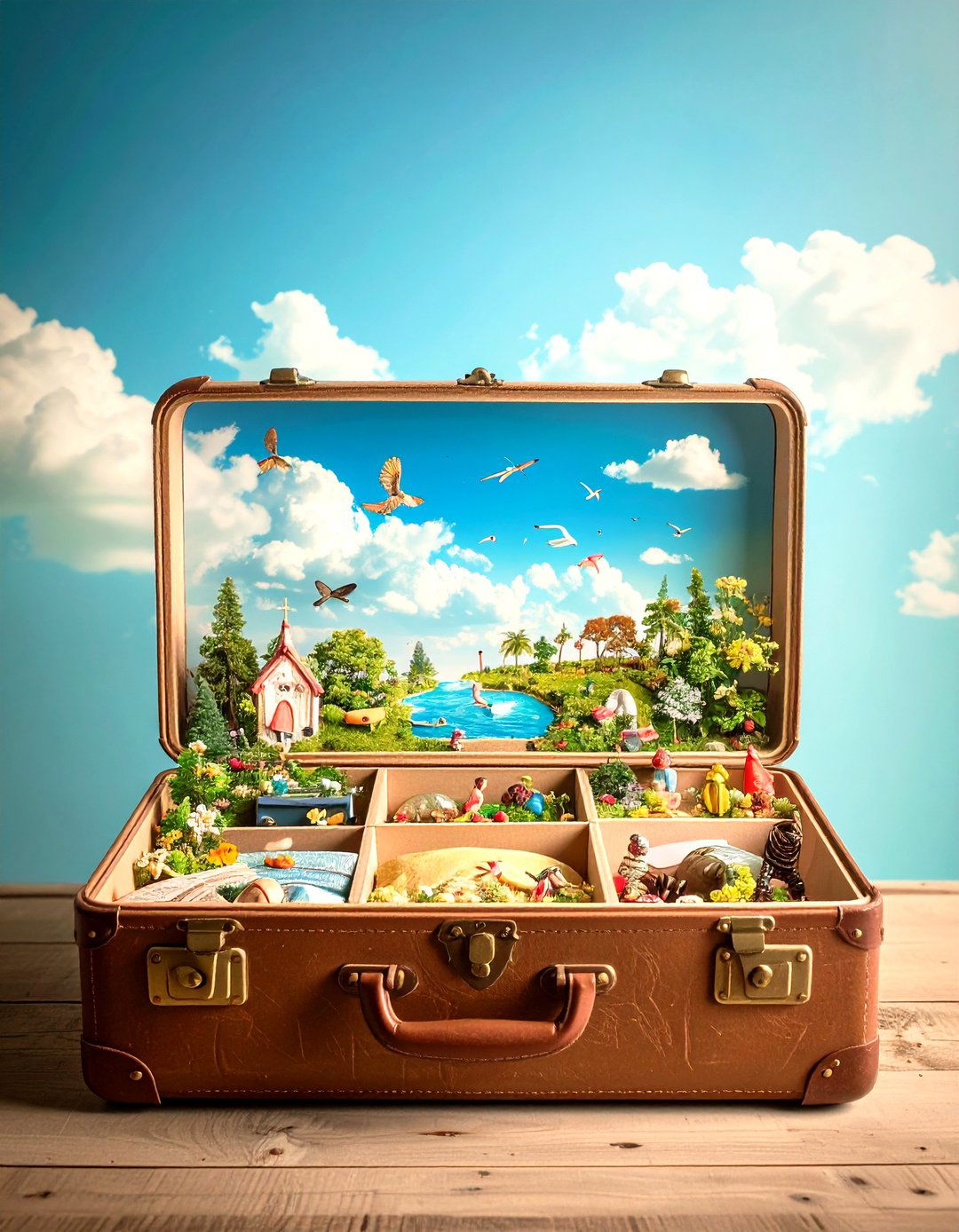 Vintage Suitcase Fairy Garden Journey - 20 Fairy Garden Ideas