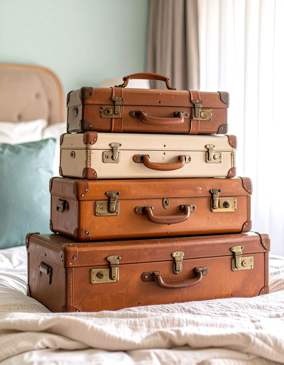 Vintage Suitcases and Trunks - 20 Vintage Bedroom Ideas