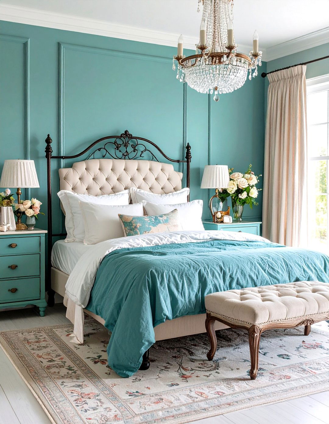 Vintage Teal Bedroom Romance - 20 Teal Bedroom Ideas