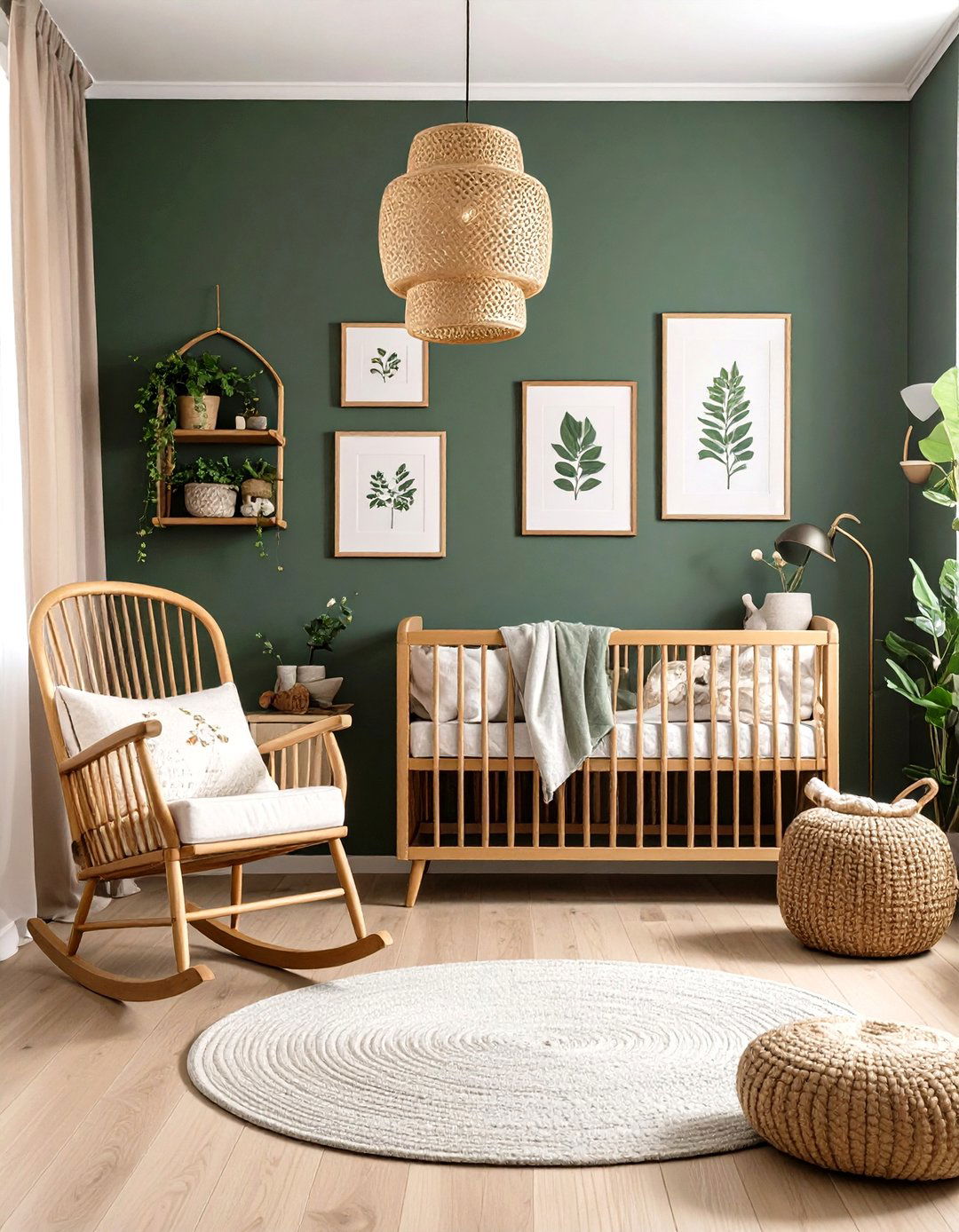 Vintage Thrifted Touches in a Dark Green Nursery - 20 Dark Green Nursery Ideas