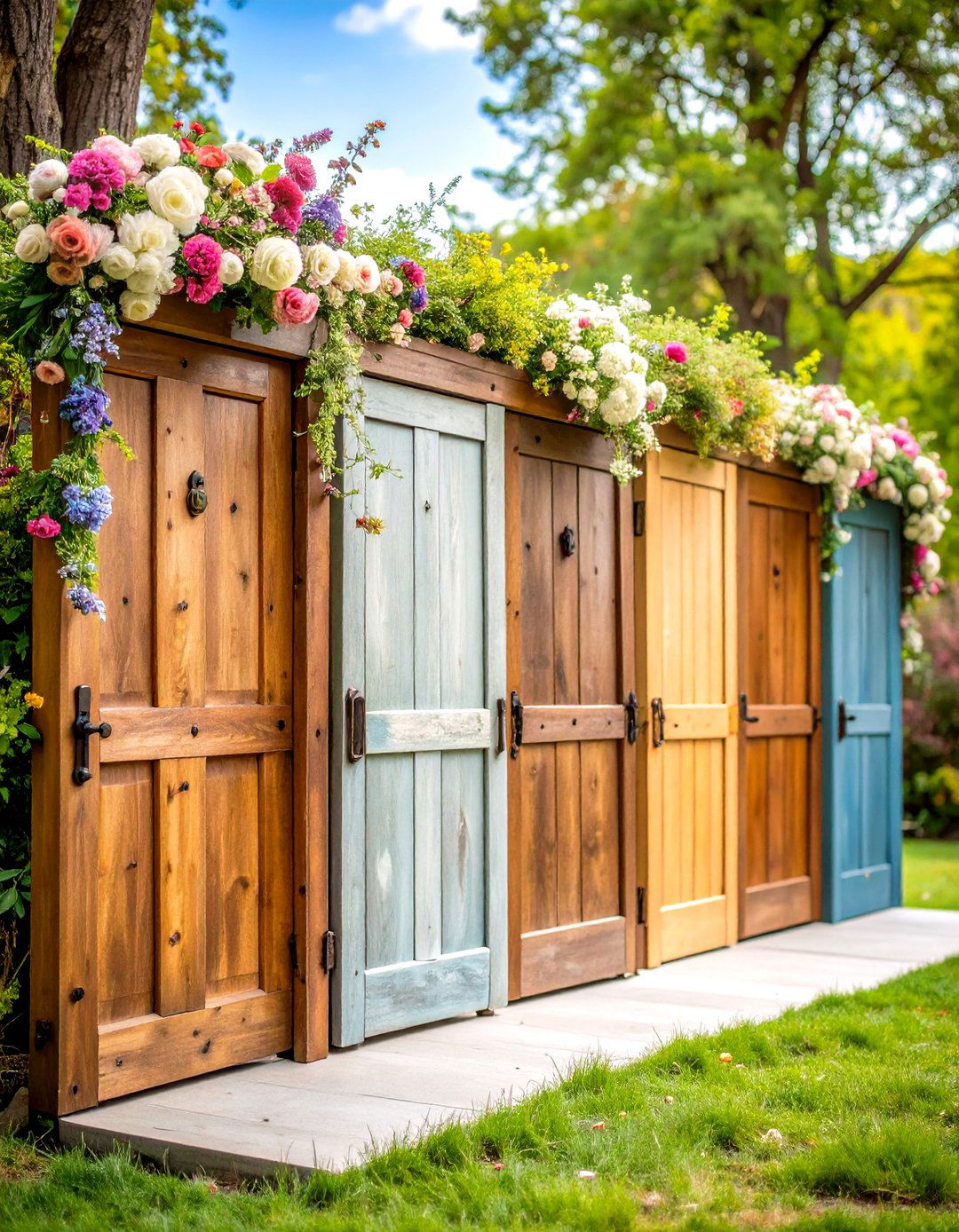 Vintage Wooden Door Wedding Sign Display - 20 Wedding Sign Ideas
