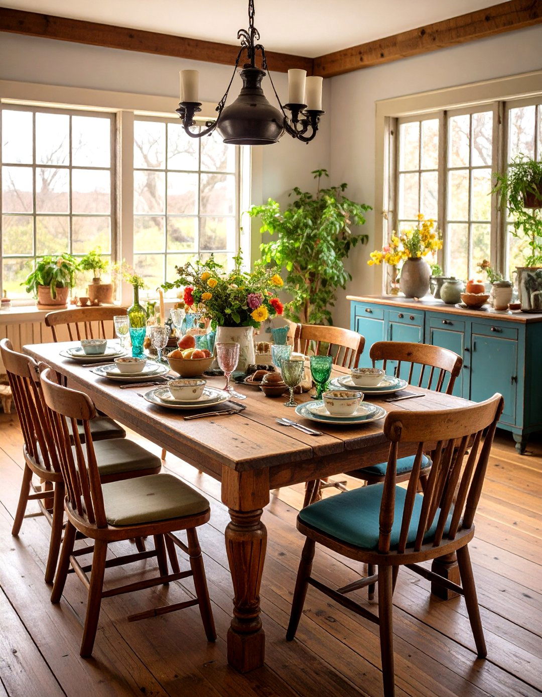 Vintage and Rustic Accents - 20 Sunroom Dining Room Ideas