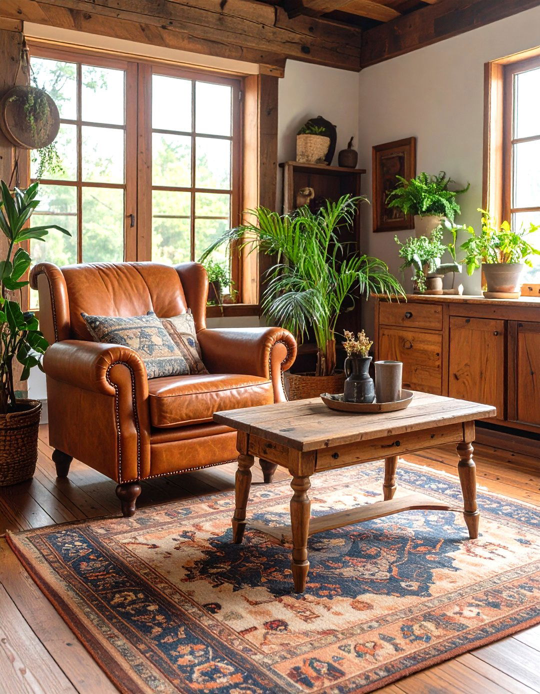 Vintage or Distressed Furniture - 20 Small Rustic Living Room Ideas