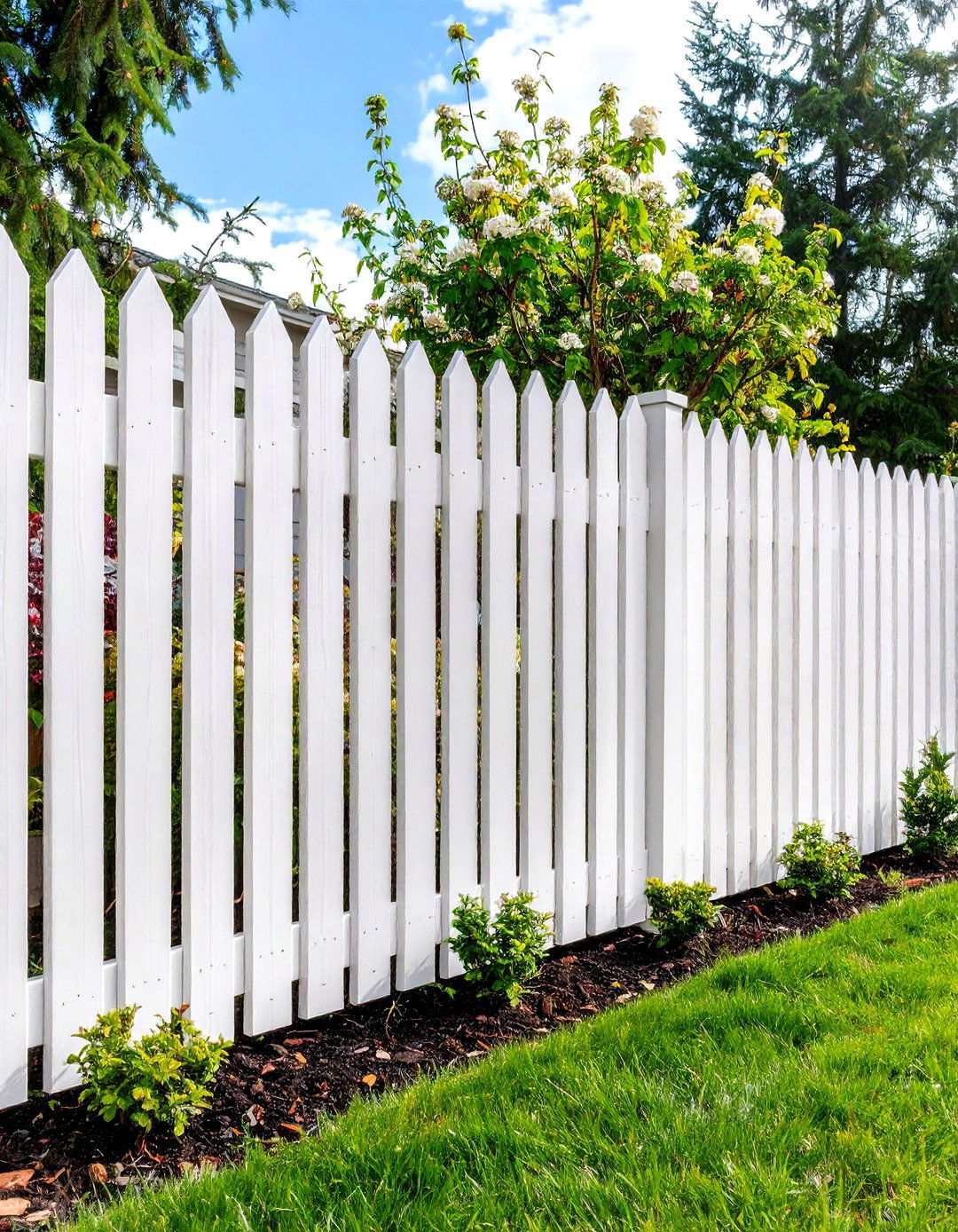 Vinyl Privacy Dog Fence with Solid Construction - 20 Dog Fence Ideas