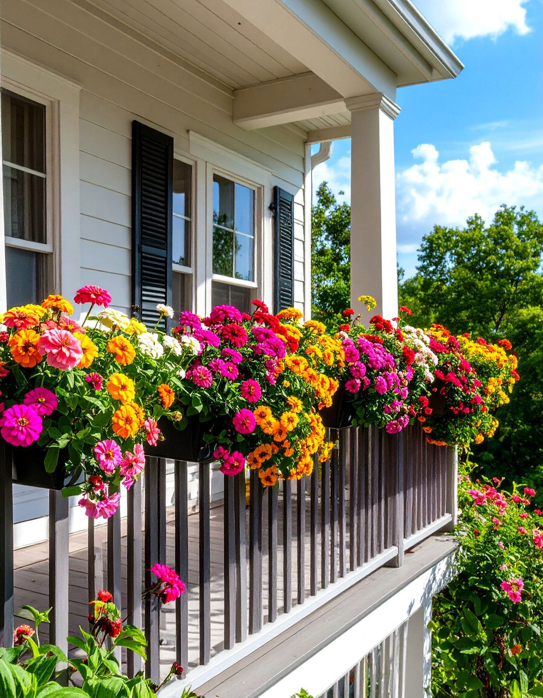 Vivid Zinnia Balcony Zest - 20 Flowering Plants for Balcony