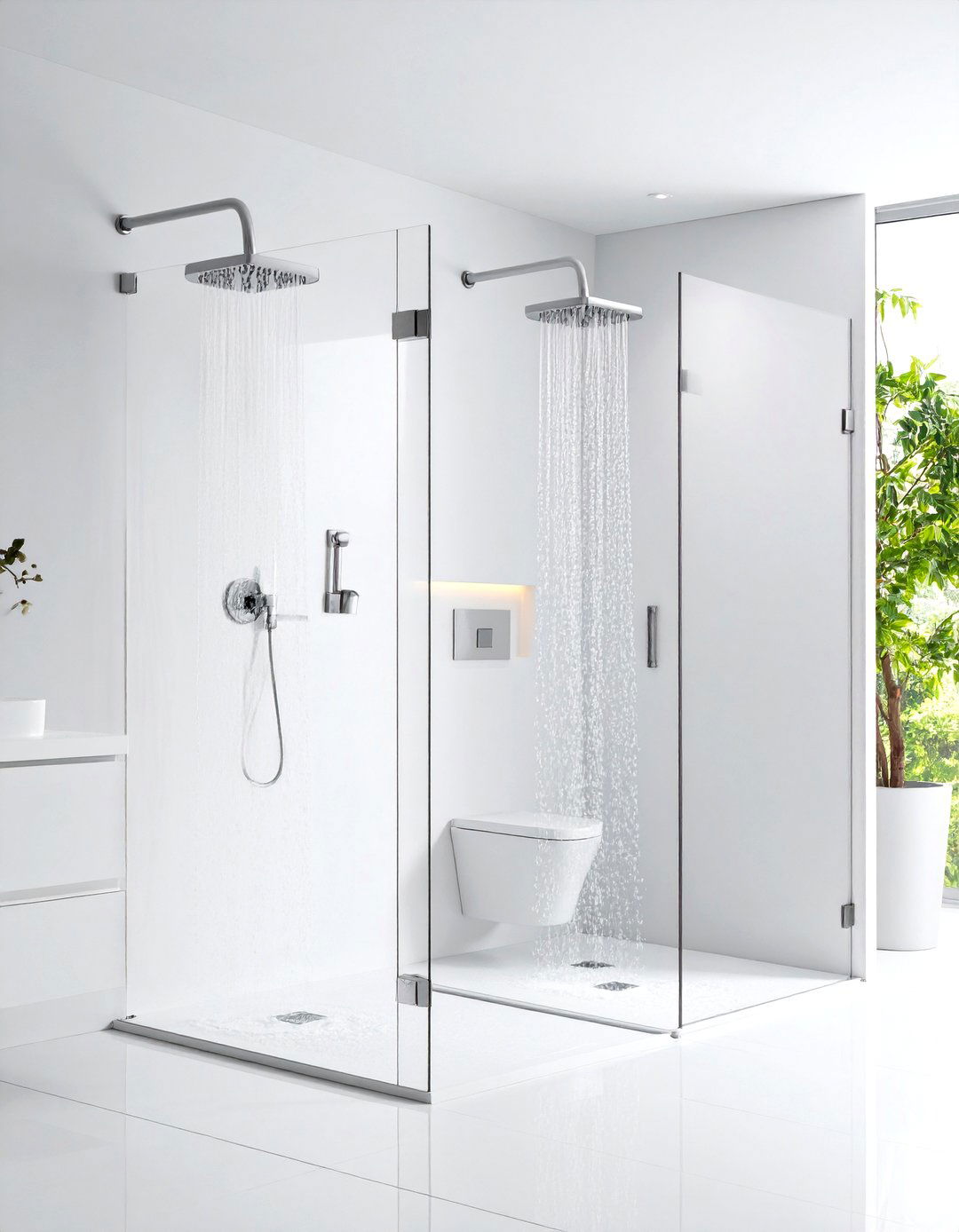 Voice Activated Double Shower Experience - 20 Double Shower Ideas