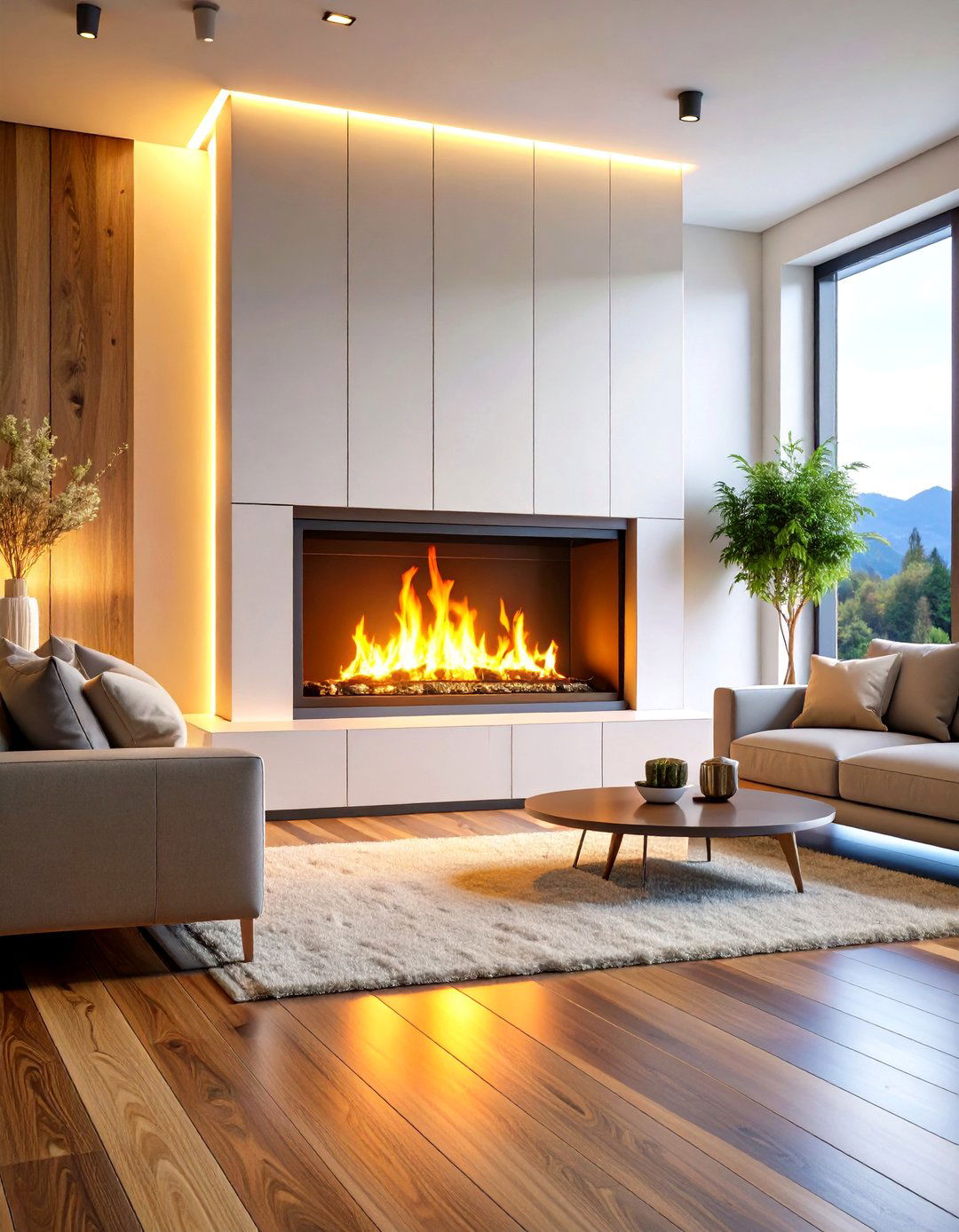 Voice Controlled Smart Electric Fireplace - 20 Electric Fireplace Ideas