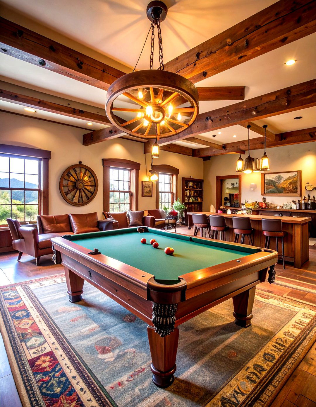 Wagon Wheel Western Decor Game Room - 20 Western Decor Ideas