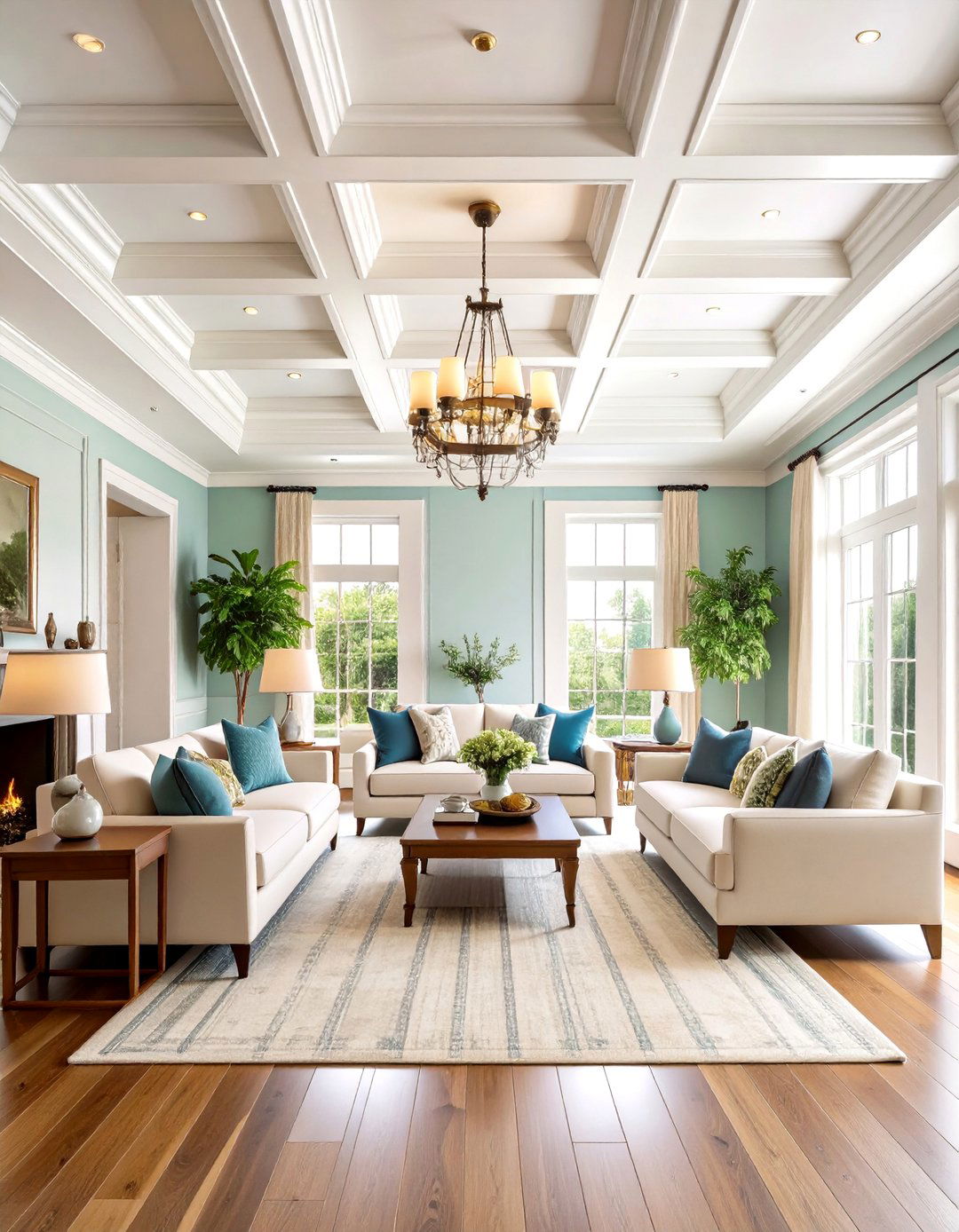 Wainscoting Style Ceiling Trim - 20 Ceiling Trim Ideas