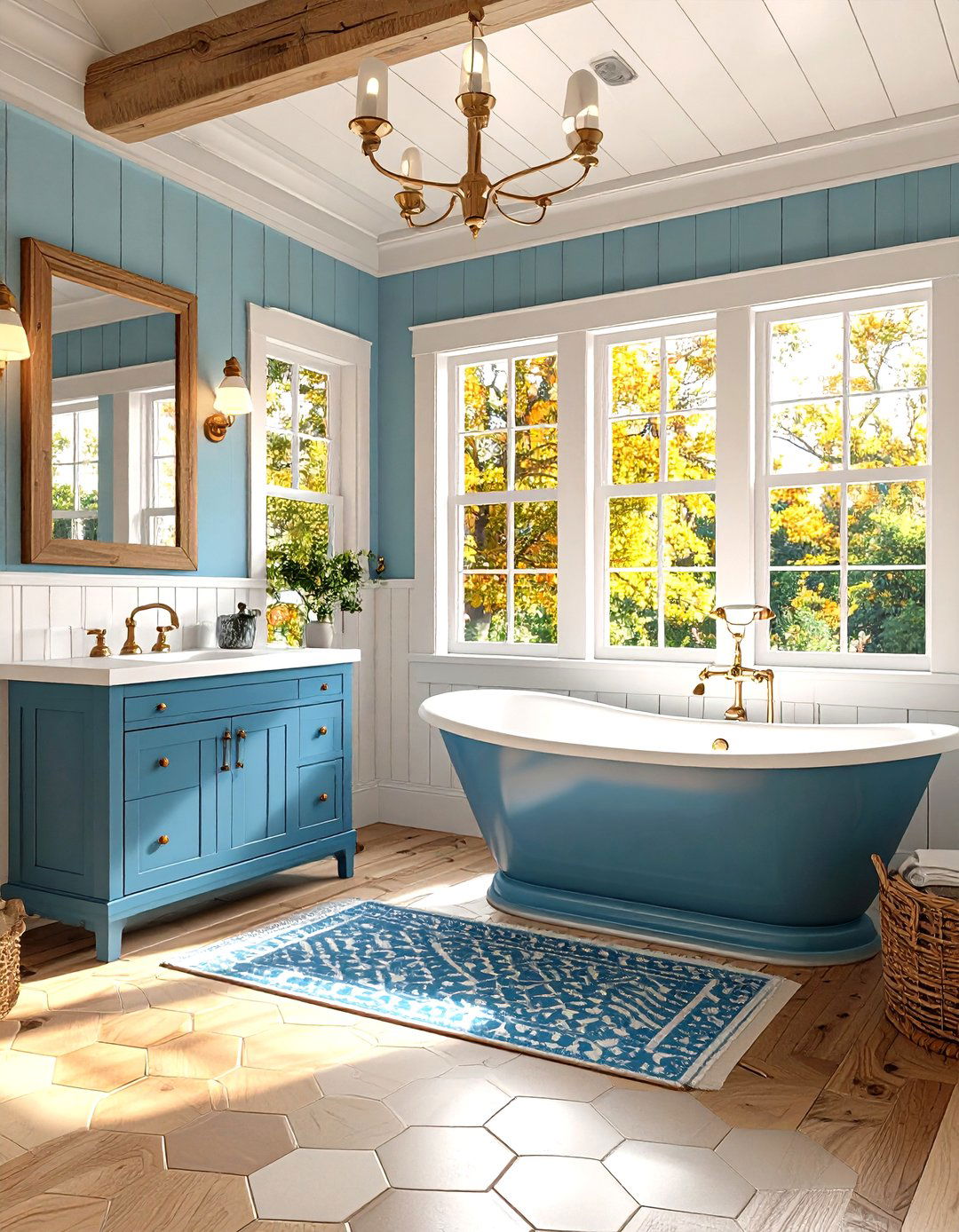 Wainscoting Wonder Modern Farmhouse Bathroom - 20 Modern Farmhouse Bathroom Ideas