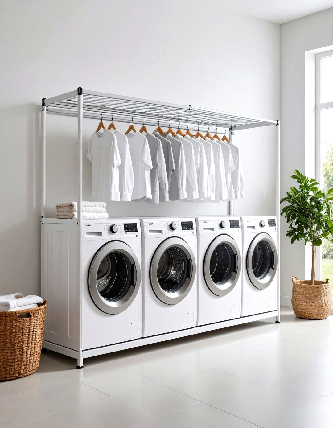Wall Mounted Accordion Laundry Room Drying Rack - 20 Laundry Room Drying Rack Ideas