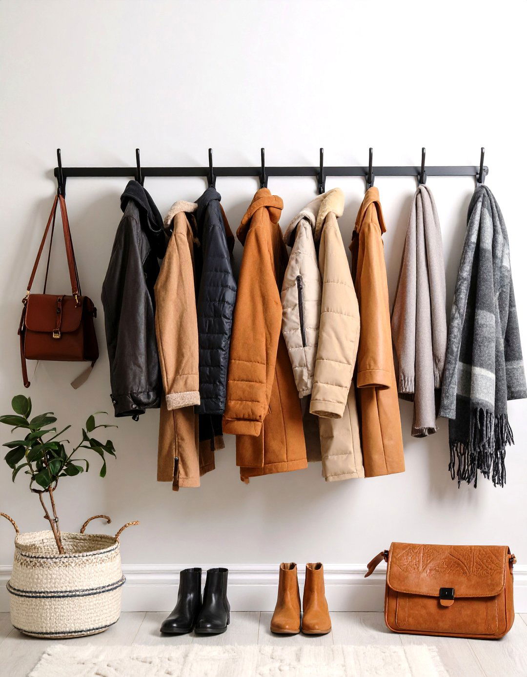 Wall Mounted Clothes Storage Hooks - 20 Clothes Storage Ideas