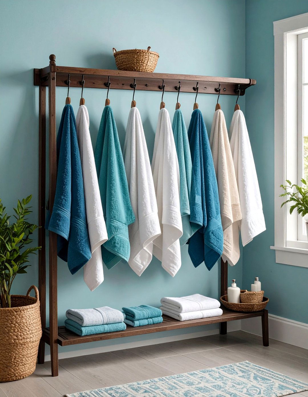 Wall Mounted Coat Rack Hooks - 20 Towel Display Ideas