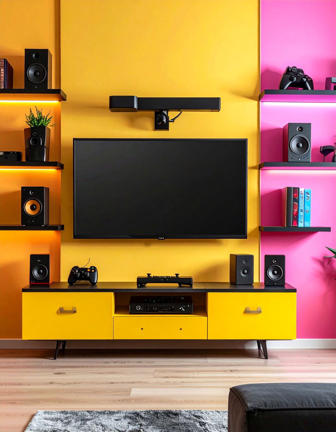 Wall Mounted Displays - 20 Small Game Room Ideas