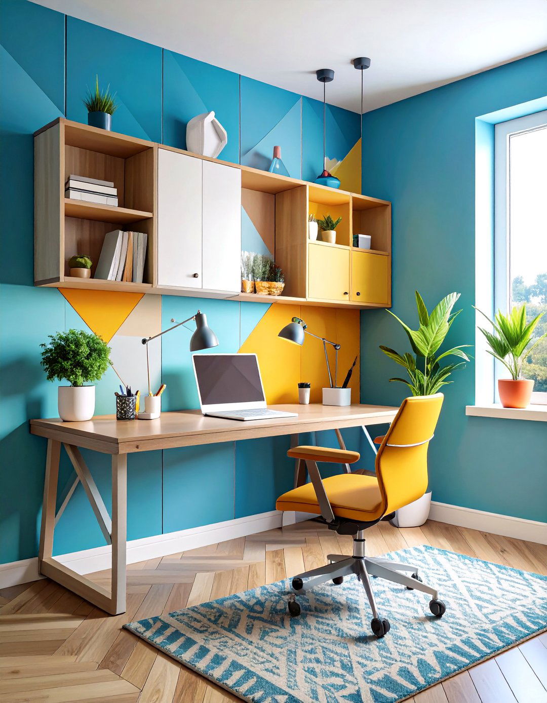 Wall Mounted Folding Desk Studio - 20 Budget Home Office Ideas