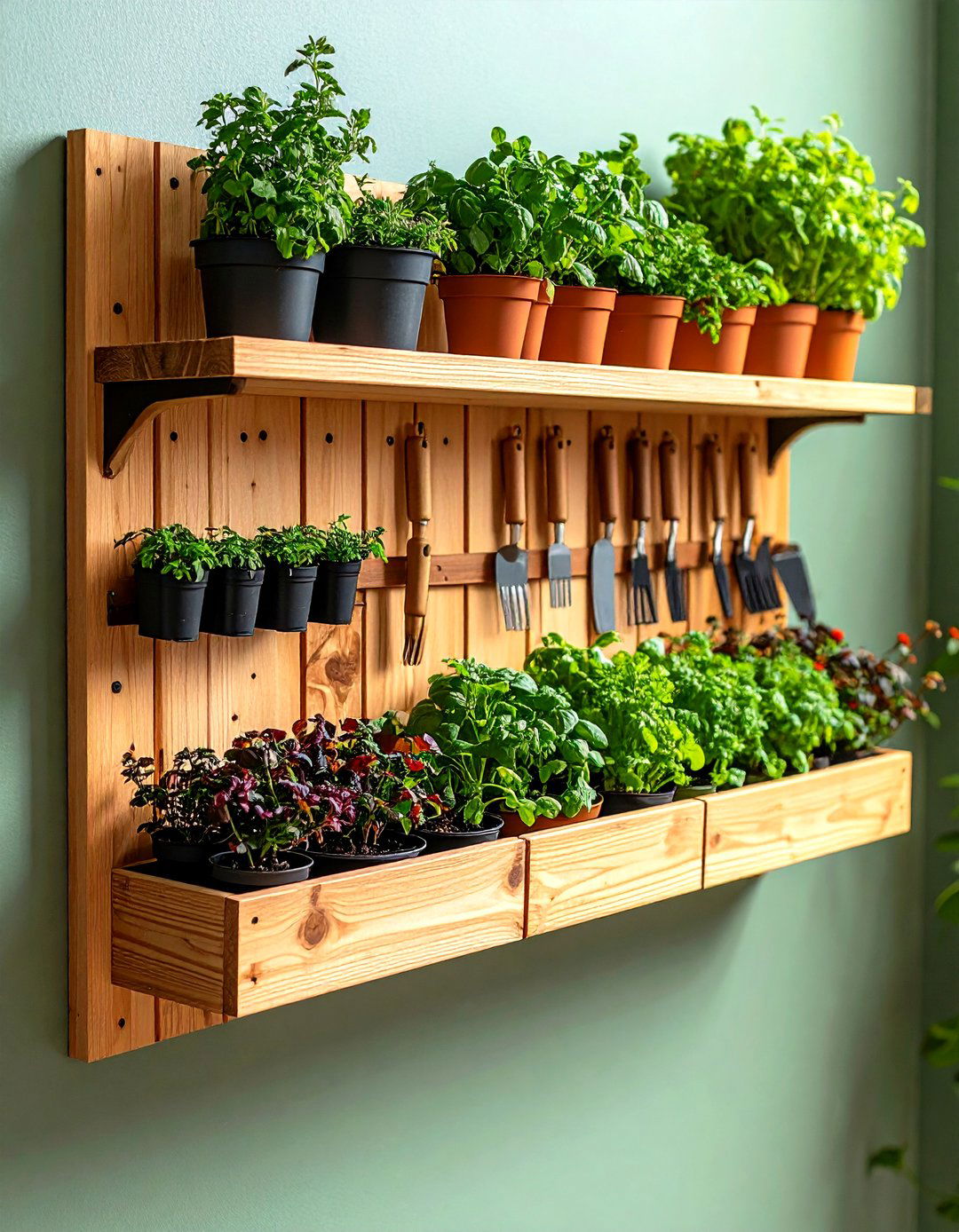 Wall Mounted Garage Garden Tool Rack - 20 Garage Decor Ideas