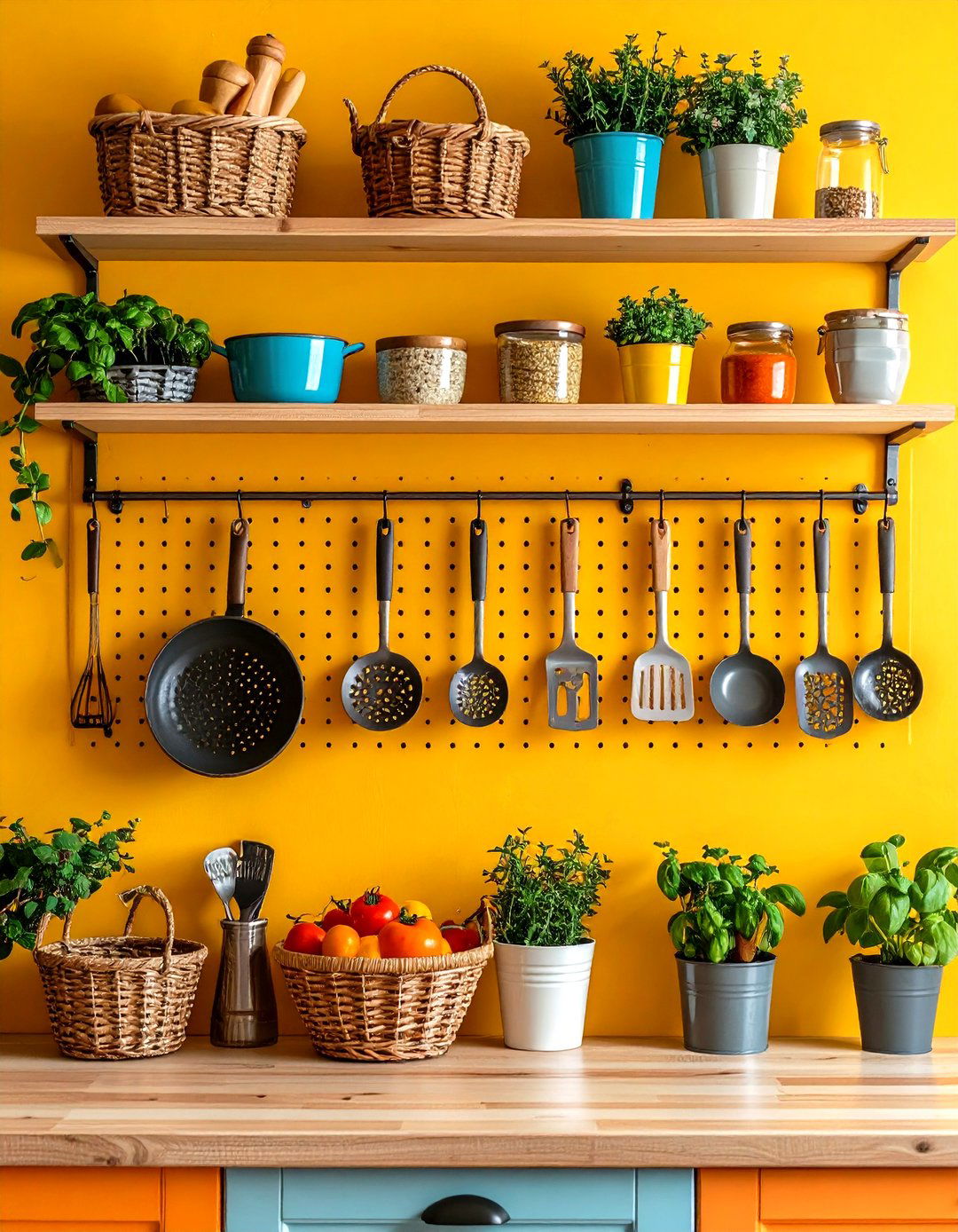 Wall Mounted Hooks and Pegboards - 20 Small Apartment Storage Ideas