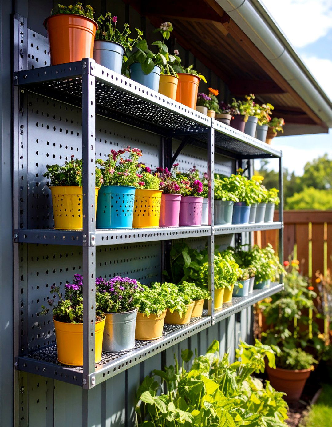 Wall Mounted Metal Shelves - 20 Shed Shelving Ideas