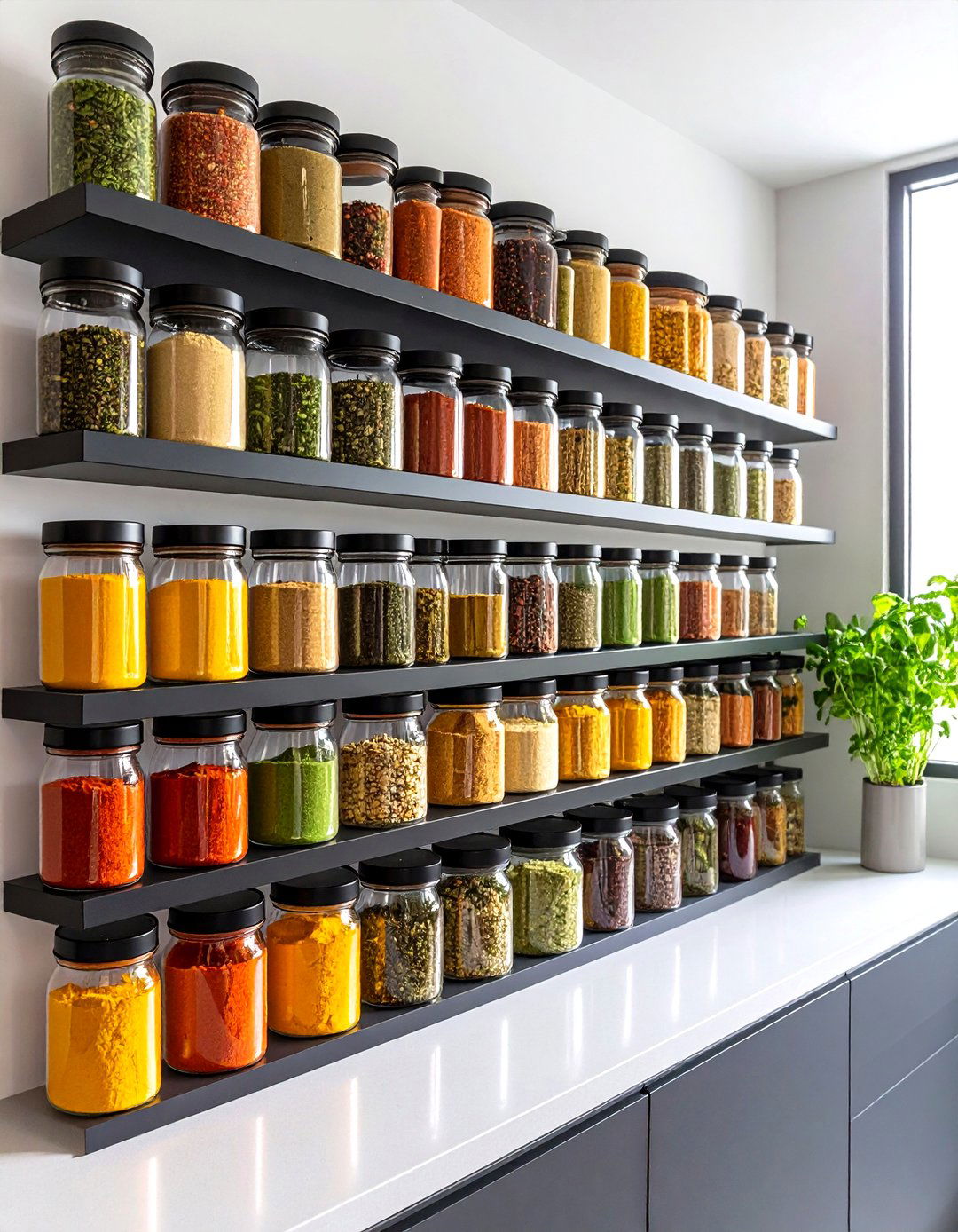 Wall Mounted Narrow Shelves - 20 Spice Rack Ideas