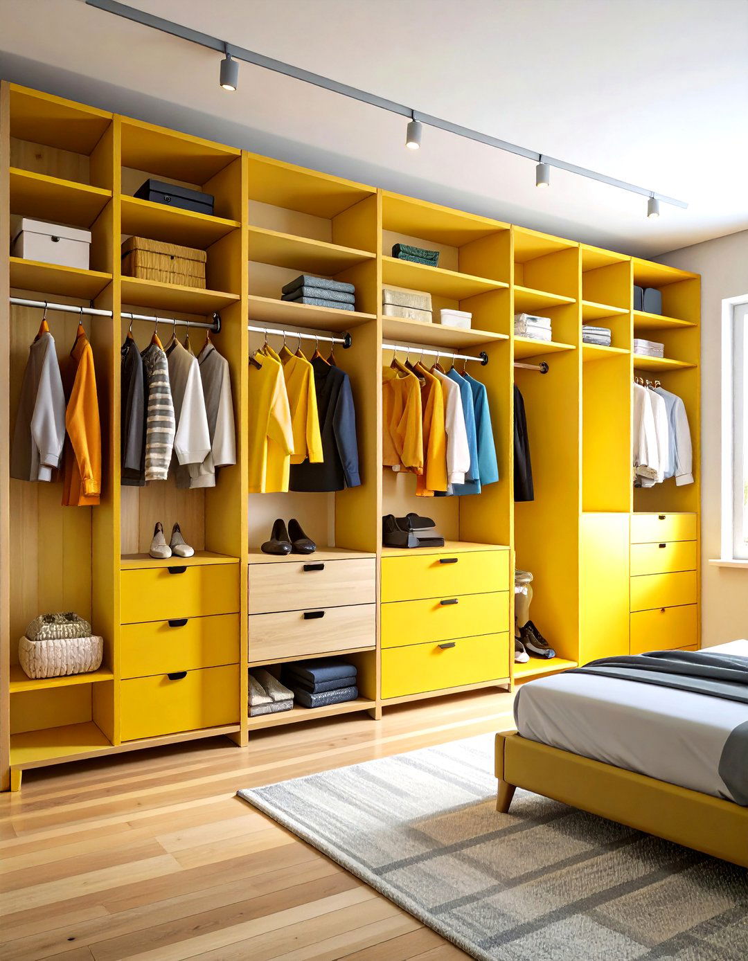 Wall Mounted Open Closet System - 20 Open Closet Ideas