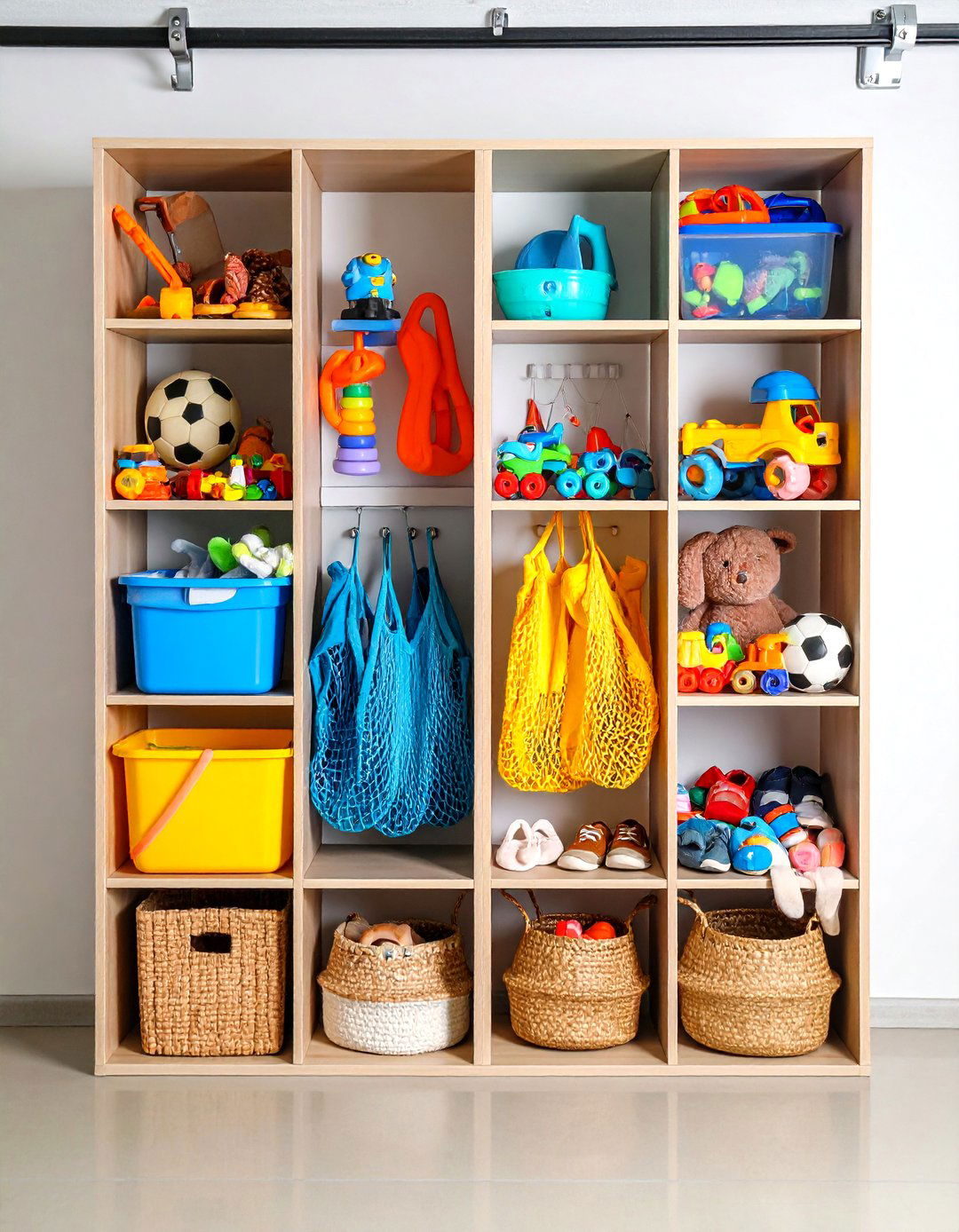 Wall Mounted Outdoor Toy Storage System - 20 Outdoor Toy Storage Ideas