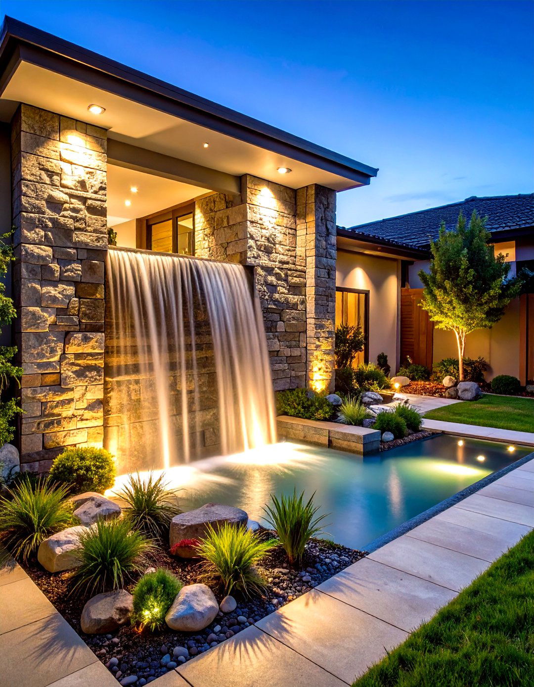 Wall Mounted Pondless Waterfall - 20 Pondless Waterfall Design Ideas