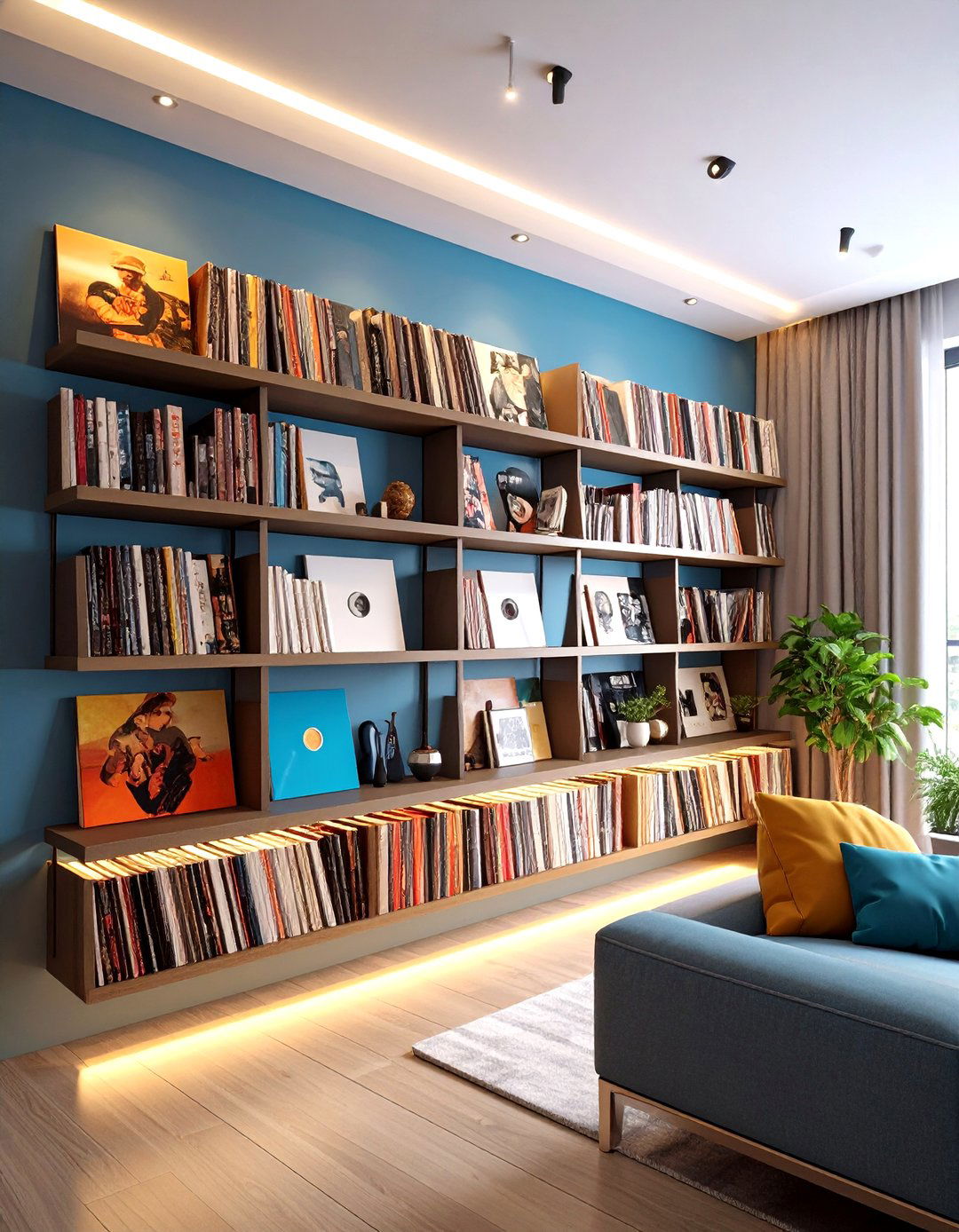 Wall Mounted Shelves - 20 Vinyl Record Storage Ideas