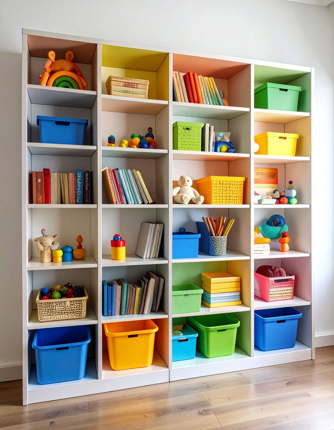 Wall Mounted Shelves for Playroom Storage - 20 Playroom Storage Ideas