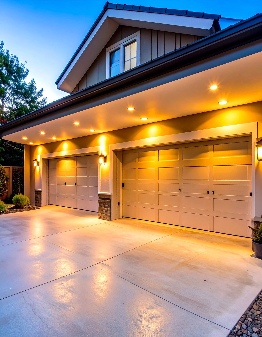 Wall Mounted Uplights Add Ambient Glow and Safety - 20 Garage Lighting Ideas