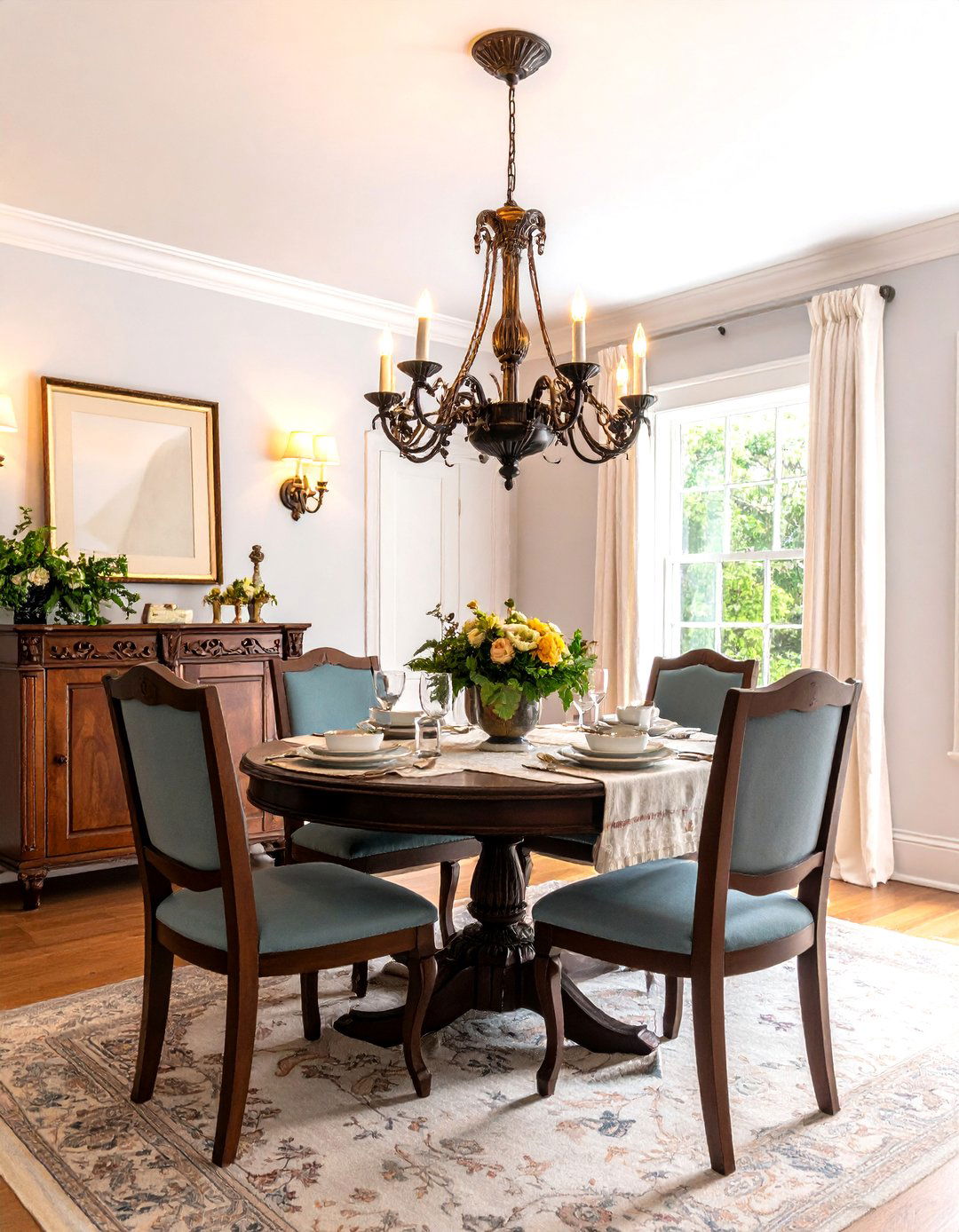 Wall Sconce Colonial Dining Room Illumination - 20 Colonial Dining Room Ideas