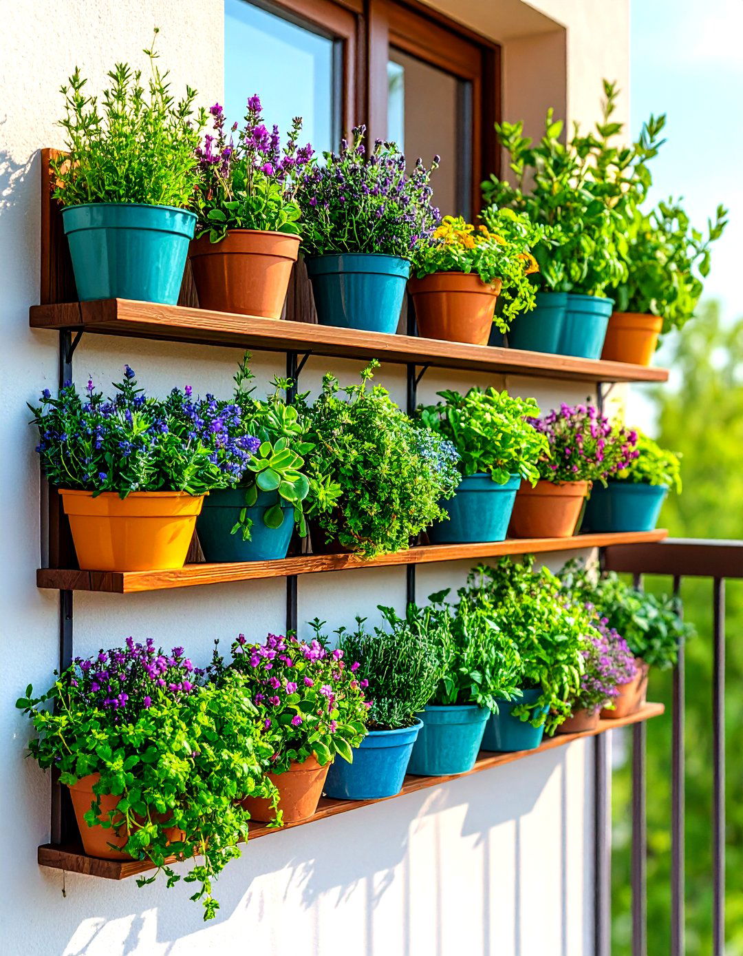 Wall mounted Planters - 20 Small Balcony Ideas