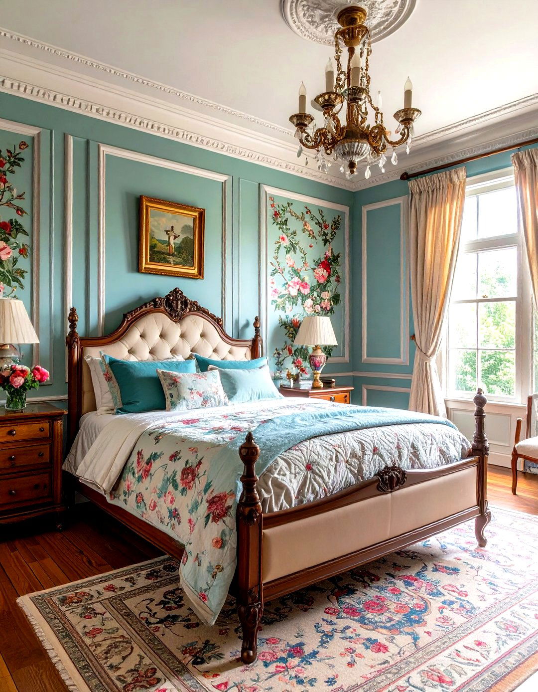 Wallpaper Panels - 20 Victorian Bedroom Ideas