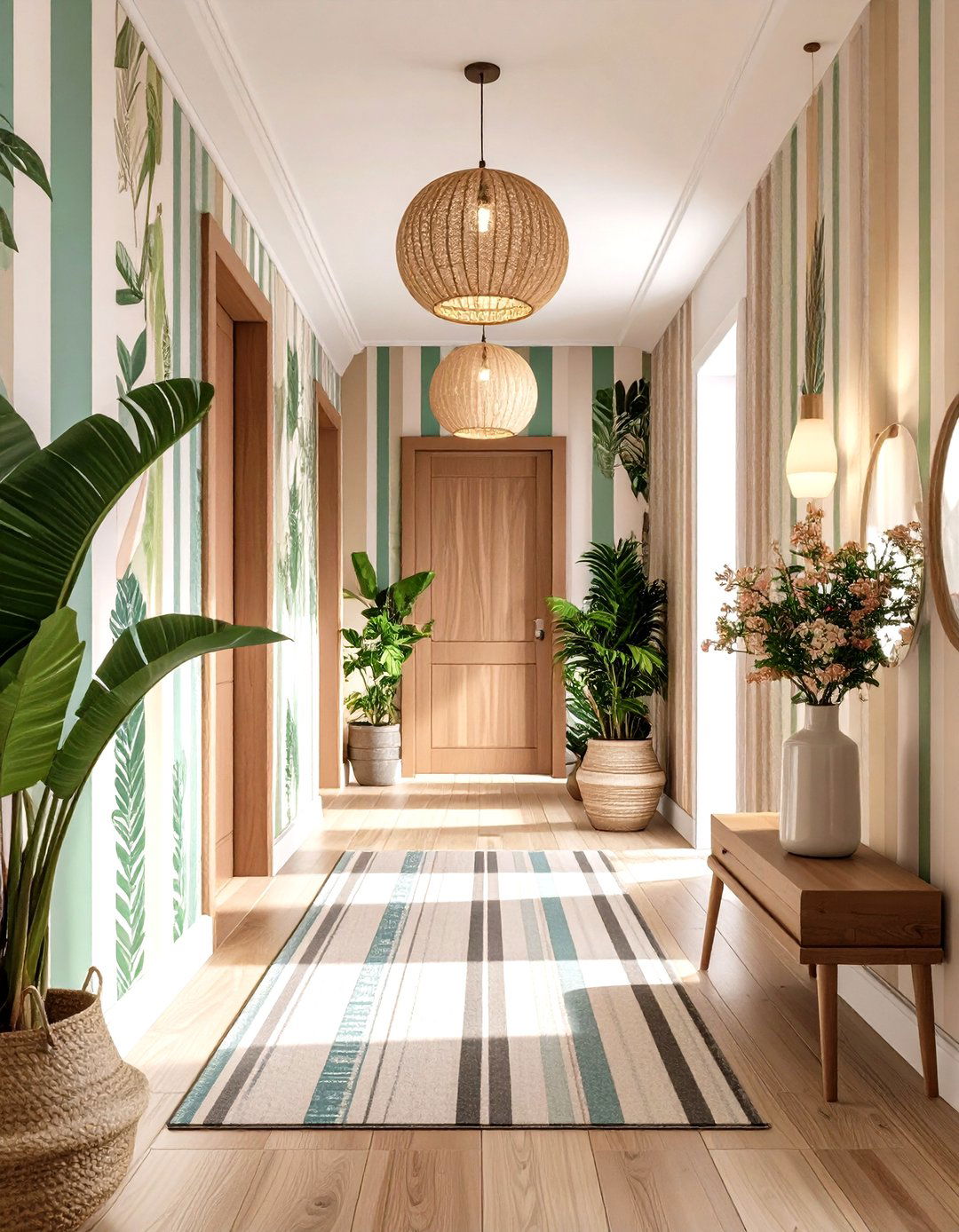 Wallpaper for Instant Personality - 20 Hallway Decor Ideas