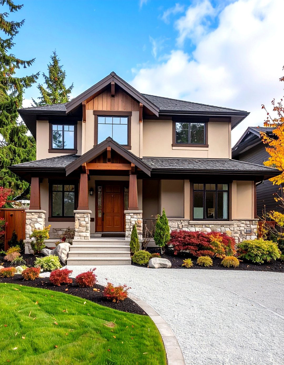Warm Beige and Brown Earth Tone Exterior Palette - 20 Exterior Color Palettes for Small Homes