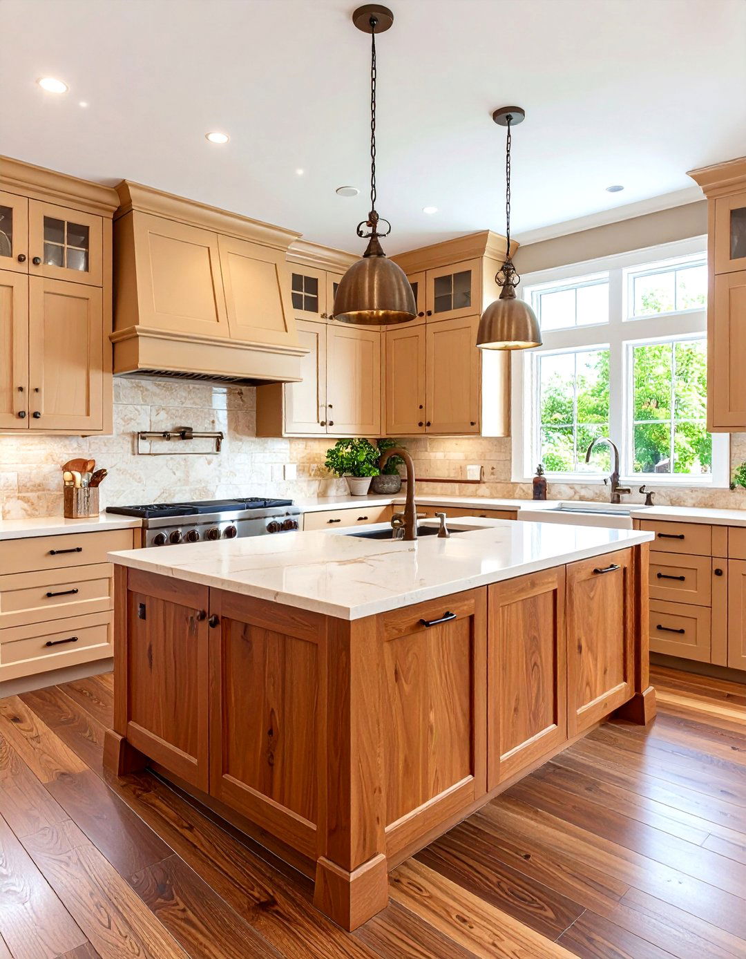 Warm Beige and Brown Kitchen Color Comfort - 20 Kitchen Color Ideas