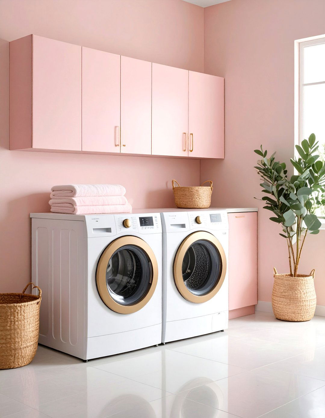 Warm Blush Paint for Soft Charm - 20 Laundry Room Paint Ideas