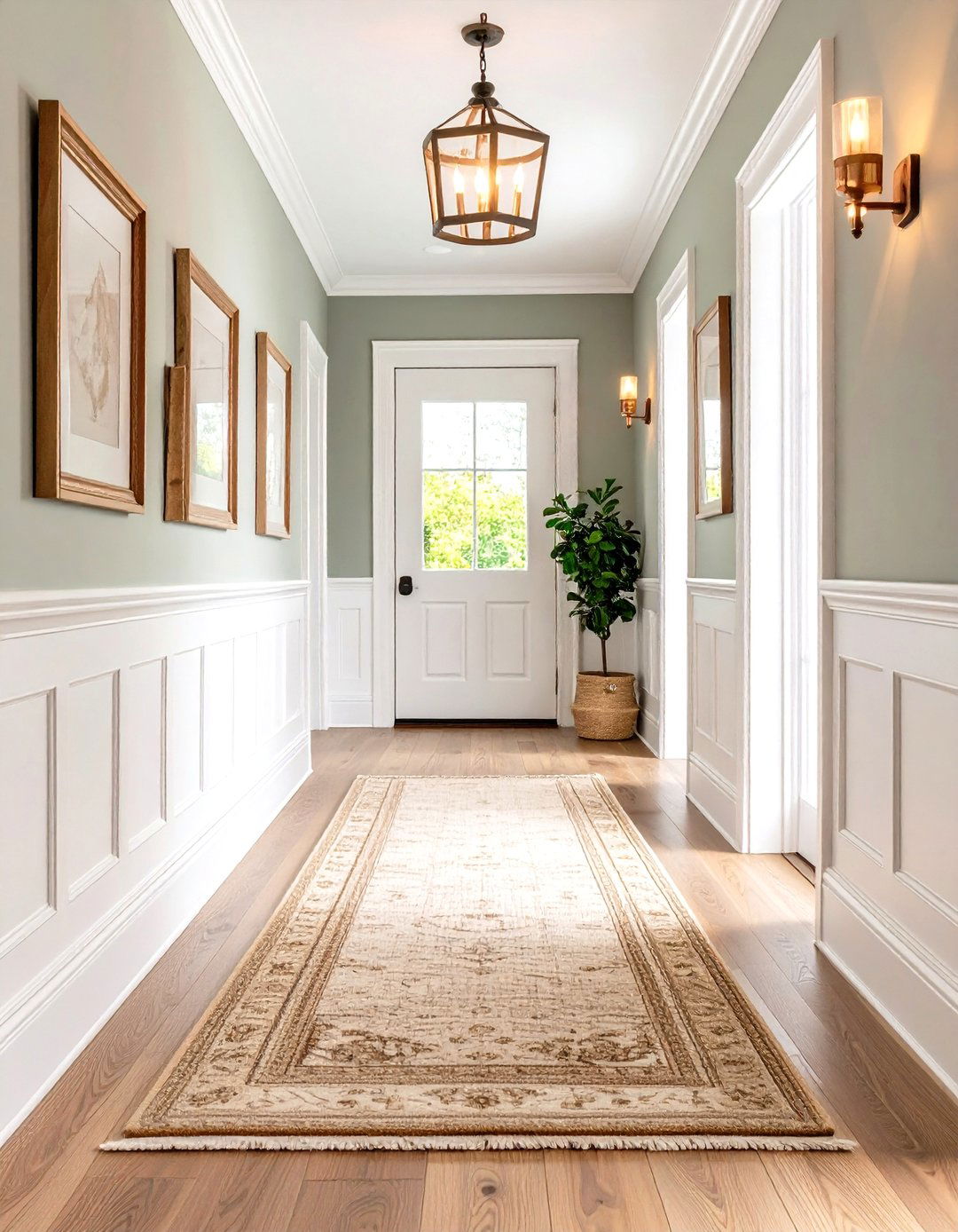 Warm Color Palette Hallway with Caramel and Soft White - 20 Warm Color Palettes for Every Room in the House
