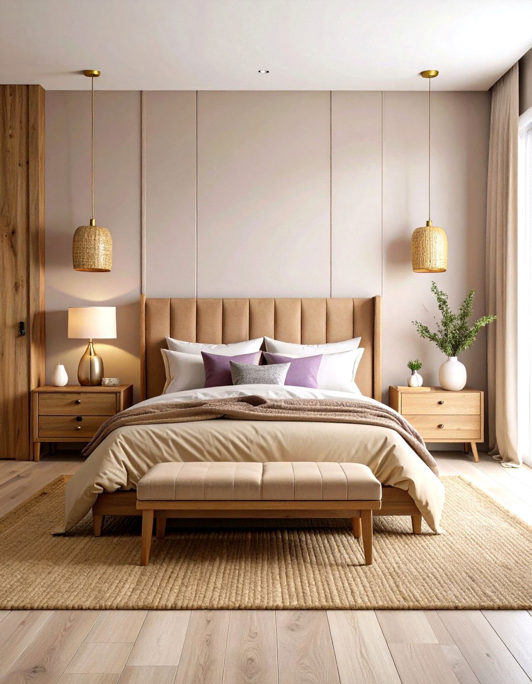Warm Color Palette Master Bedroom with Deep Plum and Golden Honey - 20 Warm Color Palettes for Every Room in the House