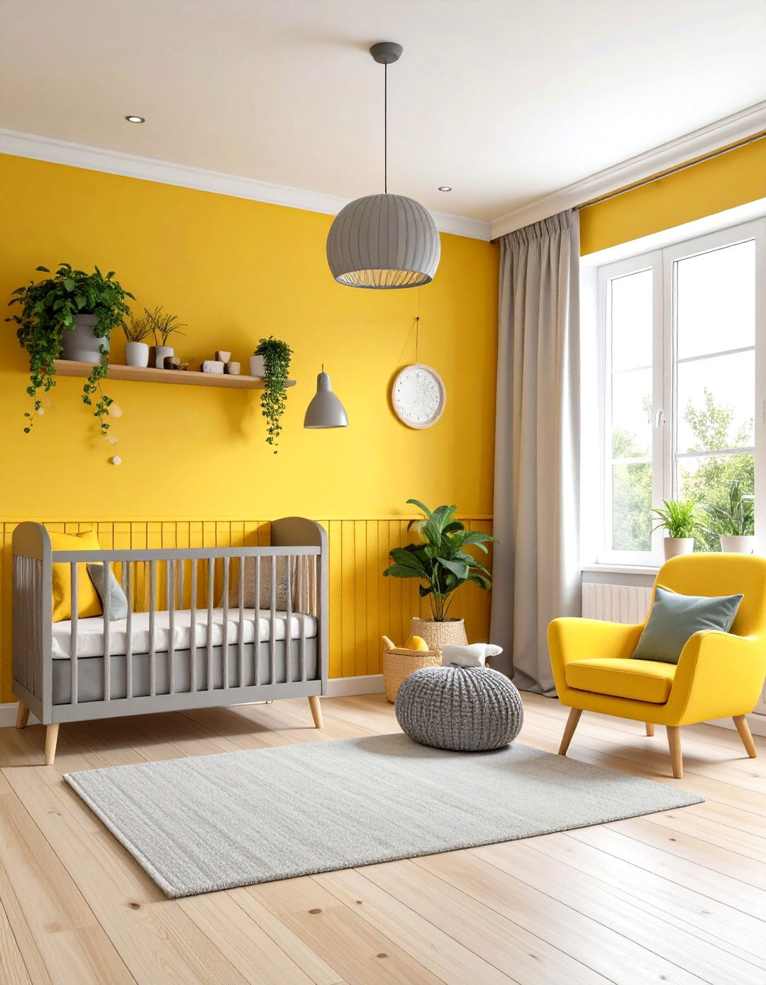 Warm Color Palette Nursery with Soft Yellow and Warm Gray - 20 Warm Color Palettes for Every Room in the House
