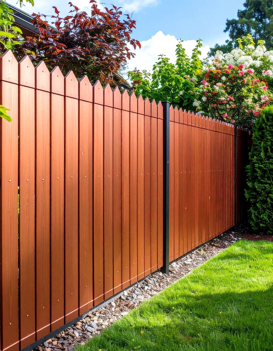 Warm Copper Garden Fence Colour - 20 Garden Fence Colour Ideas