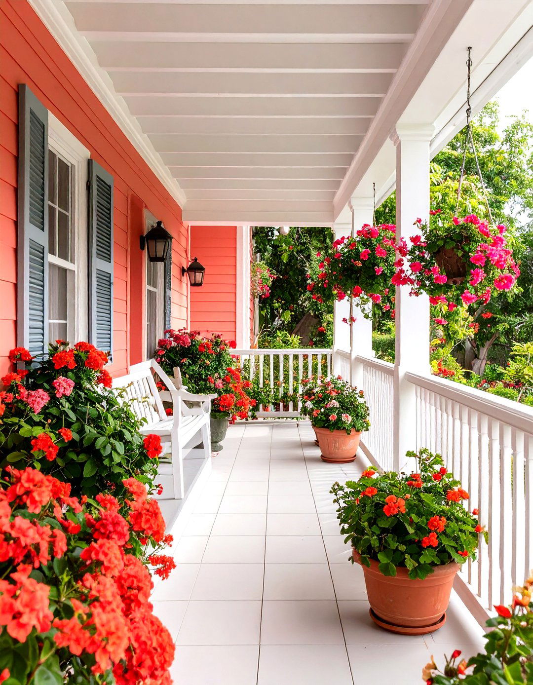 Warm Coral Porch Paint Colors - 20 Porch Paint Colors