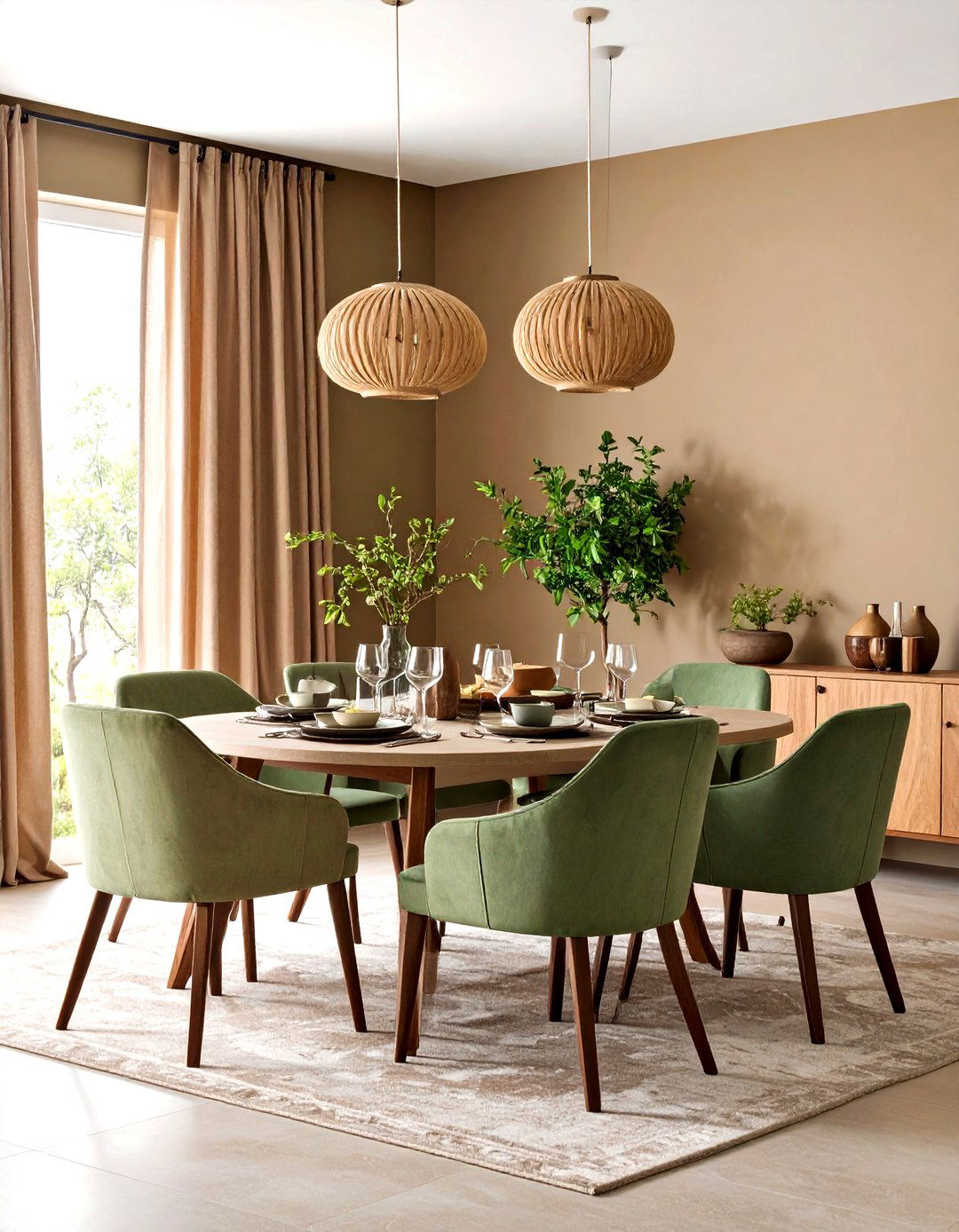 Warm Desert Inspired Paint Sets the Mood - 20 Boho Dining Room Ideas