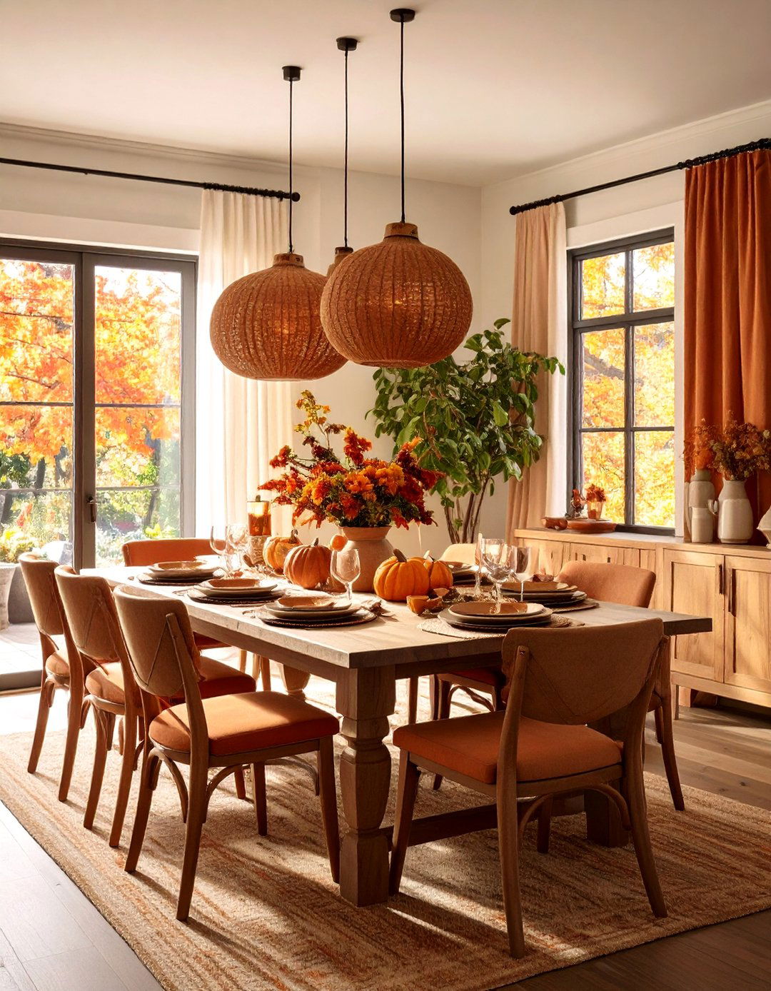 Warm Earth Tone Colorful Dining Room Ideas - 20 Colorful Dining Room Ideas