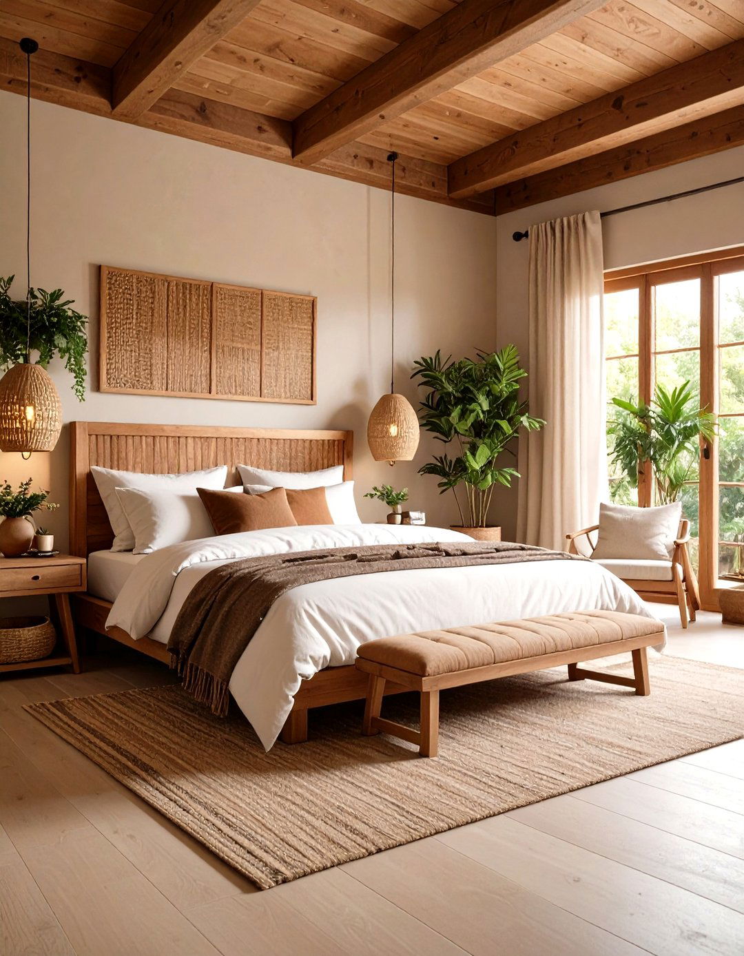 Warm Earth Tone Guest Room Natural Sanctuary - 20 guest room ideas