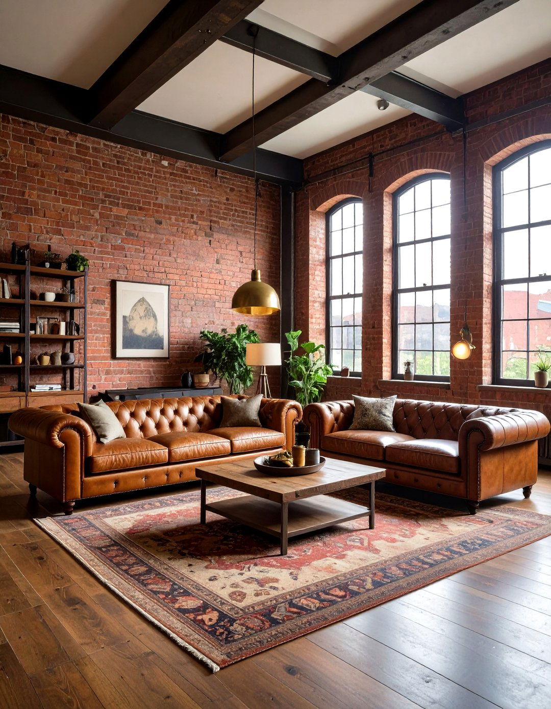 Warm Earth Toned Loft Style Living Room - 20 Loft-style Living Room Ideas