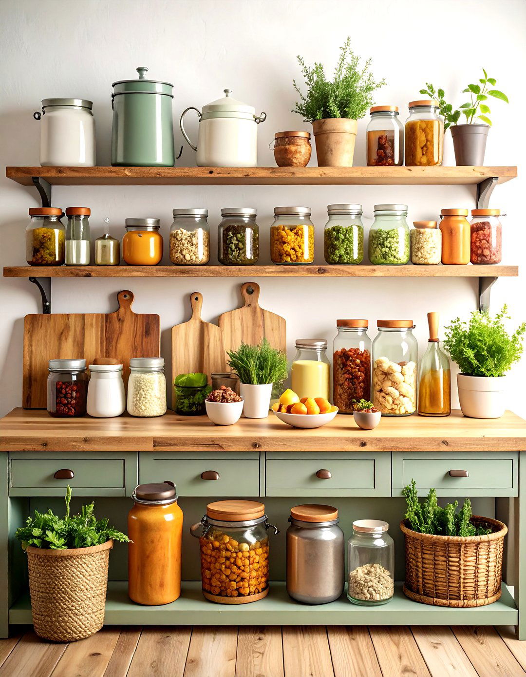 Warm Farmhouse Kitchen Counter Collection - 20 Kitchen Counter Decor Ideas